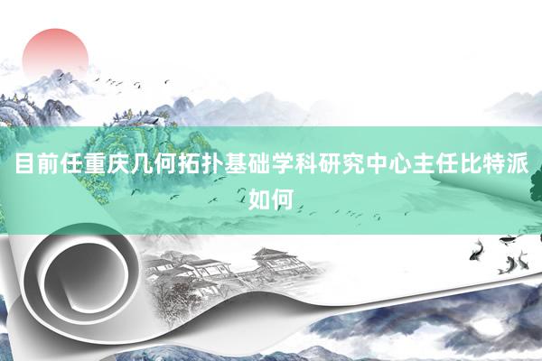 目前任重庆几何拓扑基础学科研究中心主任比特派如何