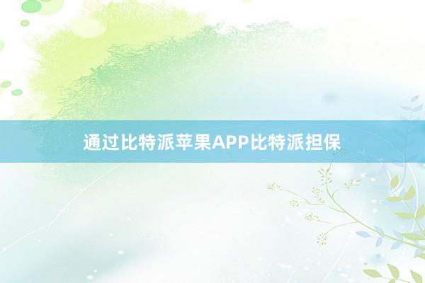 通过比特派苹果APP比特派担保