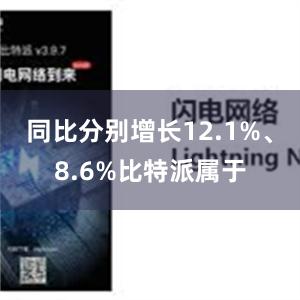 同比分别增长12.1%、8.6%比特派属于