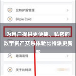 为用户提供更便捷、私密的数字资产交易体验比特派更新