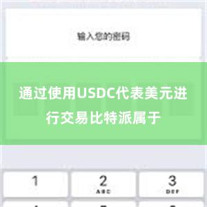 通过使用USDC代表美元进行交易比特派属于